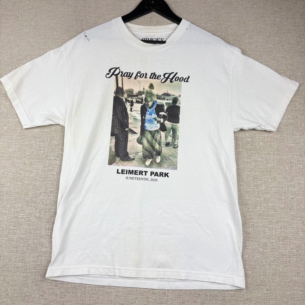 Bricks & Wood Pray for the Hood Leimert Park Juneteenth 2020 Graphic T-Shirt L